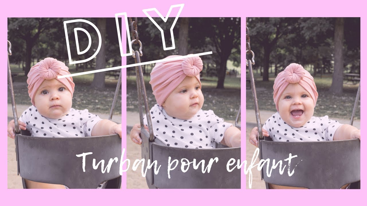 TURBAN POUR ENFANT - DIY - TOP KNOT HEADBAND