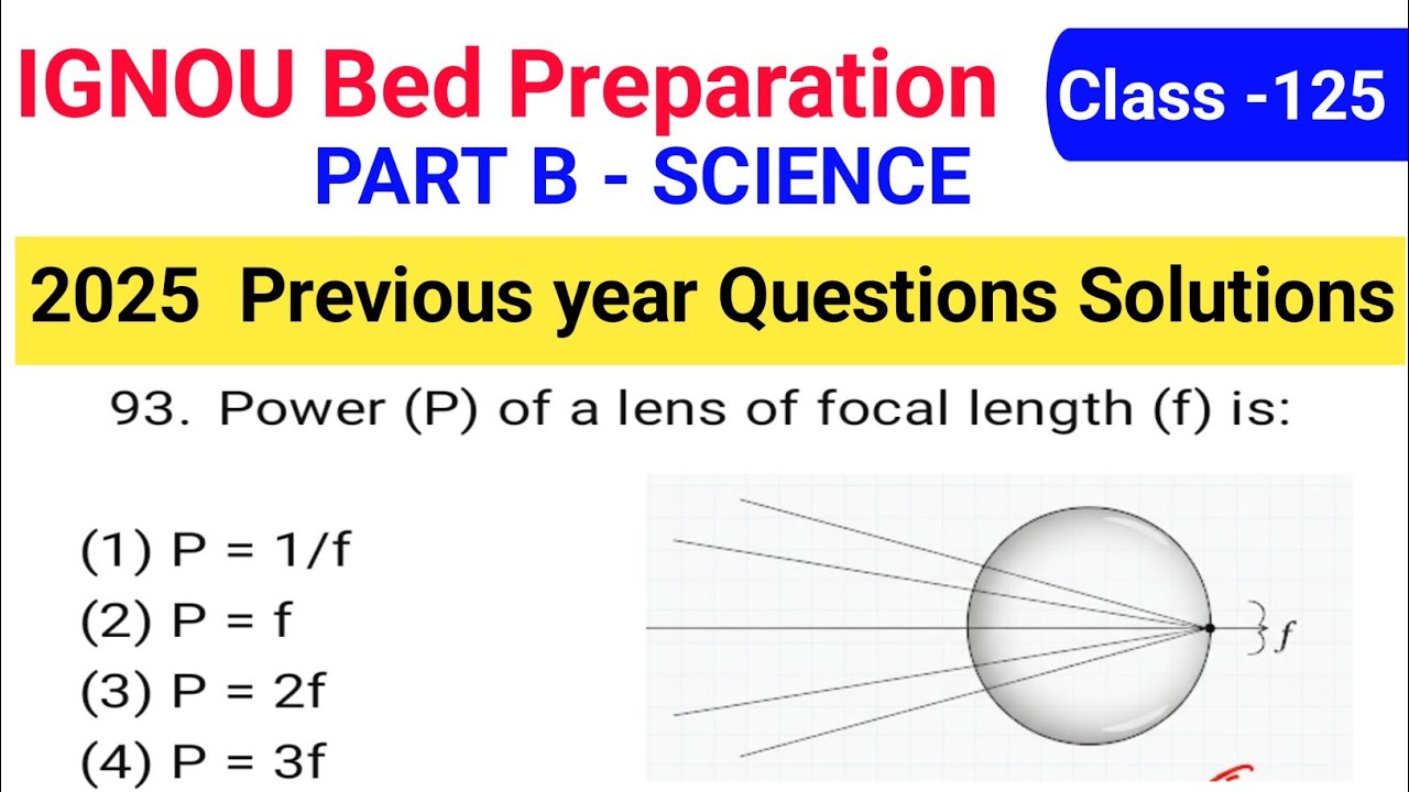 IGNOU BED science Previous Year Questions Answer solution 2025 / IGNOU Preparation 2026