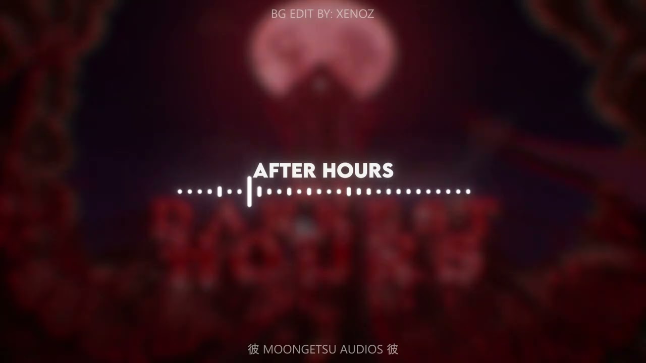 The Weeknd - After Hours | Edit Audio Like @XenozEdit