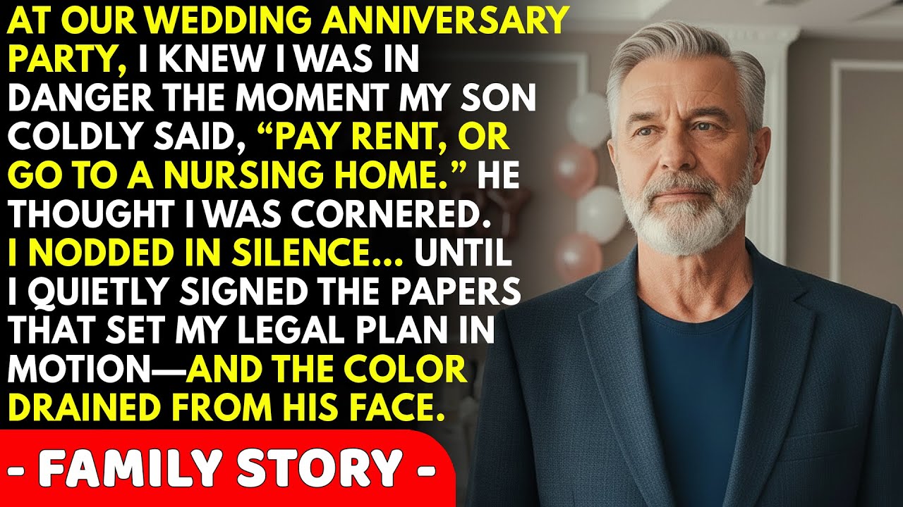 At Our Anniversary, My Son Said, “You’re Old—Pay Rent or Go to a Nursing Home.” A Week Later…