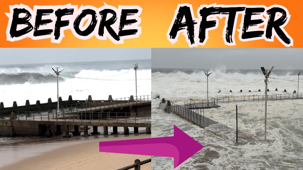 HUGE waves smash DURBAN - BLUFF