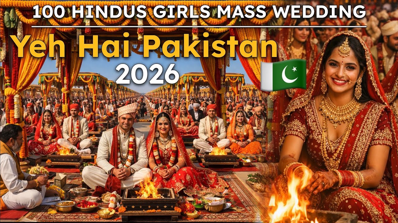 Pakistan Mein 100 Hindu Betiyon Ki Ek Saath Shaadi 😲 | Biggest Mass Hindu Wedding in Pakistan 🇵🇰