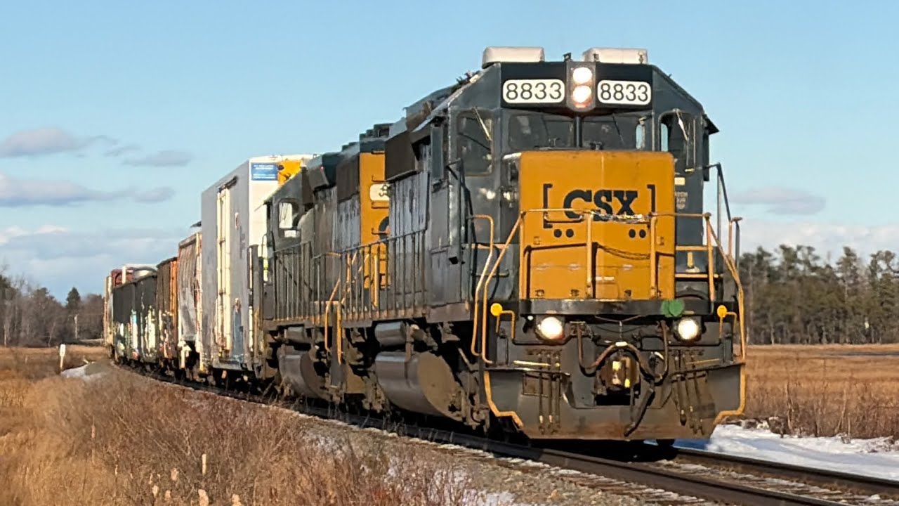 Railfaning CSX between Auburn & Wells, ME December 2025 