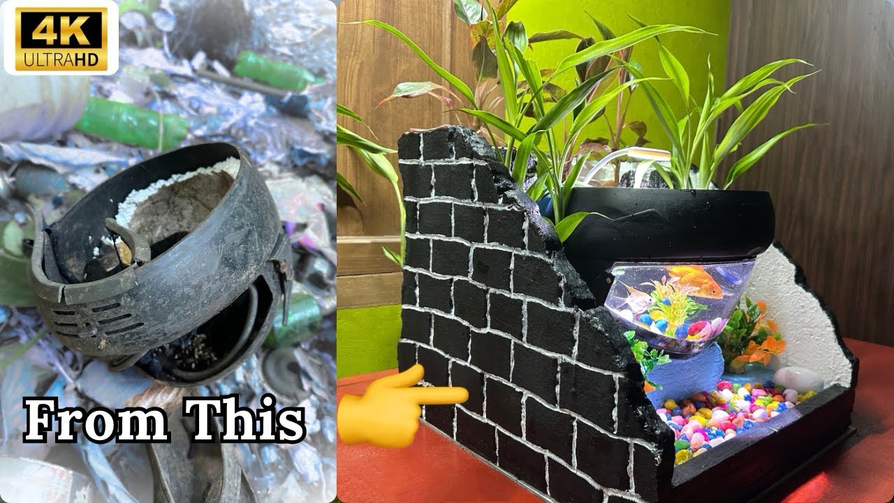 Don’t Throw your Old Helmet||Scrap Helmet Changed to Aquarium@BrilliantCraftMedia