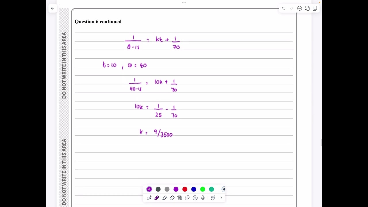 IAL, Edexcel, June 2023, P4, Q6, Integration, Modelling with Differential Equations, Pure, WMA14/01