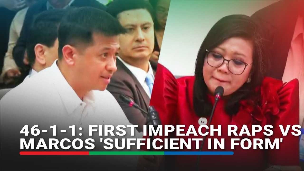 House panel rules first impeachment raps vs Marcos 'sufficient in form'