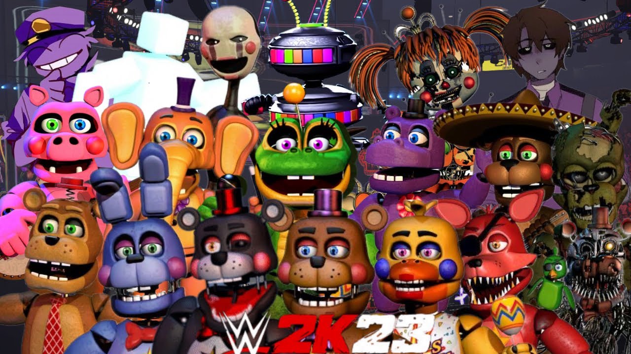 WWE 2k23 Five Nights at Freddy’s Pizzeria Simulator Royal Rumble
