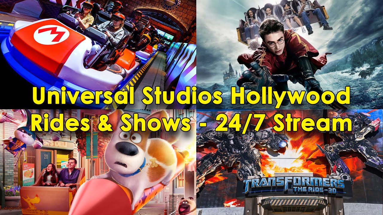 Universal Studios Live 24/7 Rides & Shows Stream - Sleep, Study, Relax at Universal Hollywood (USH)!
