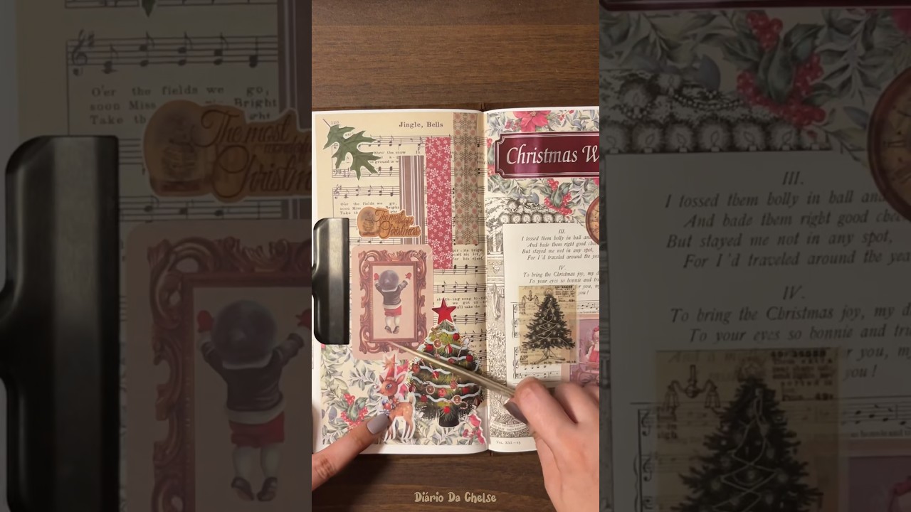 Vintage Christmas 🎅 #asmr #journaling #christmas #aesthetic #creative #scrapbook #vintage #bujo