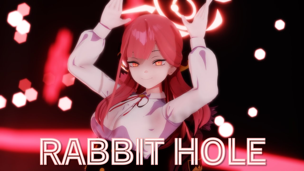【MMD】ラビットホール/Rabbit Hole | Rikuhachima Aru/陸八魔アル |【4K 60fps】| #ブルーアーカイブ
