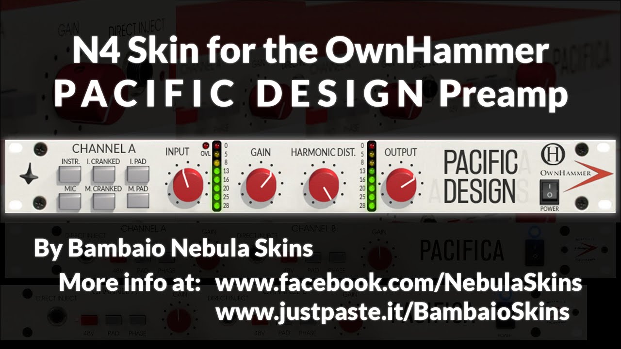 OwnHammer Pacific Design Preamp Nebula N4 Skin