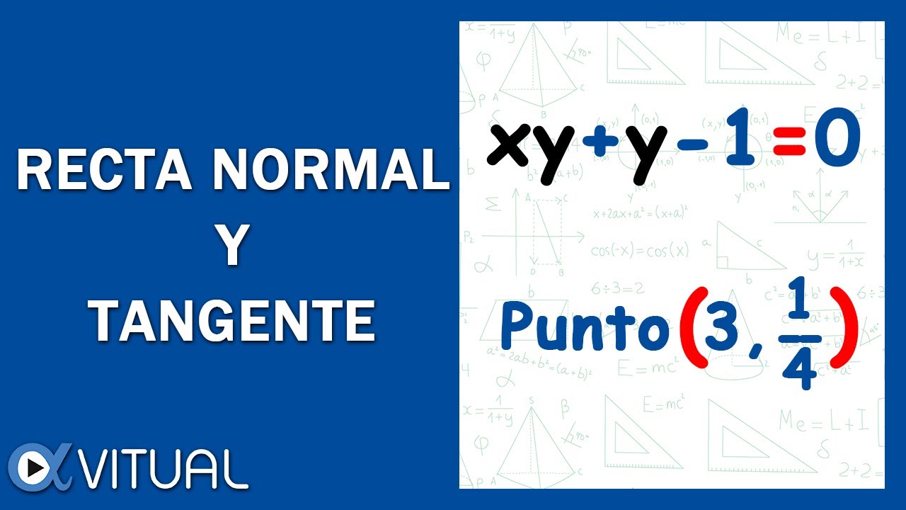 💹 Como calcular la ecuación de la Recta Tangente y Normal a una curva | Ejemplo 1