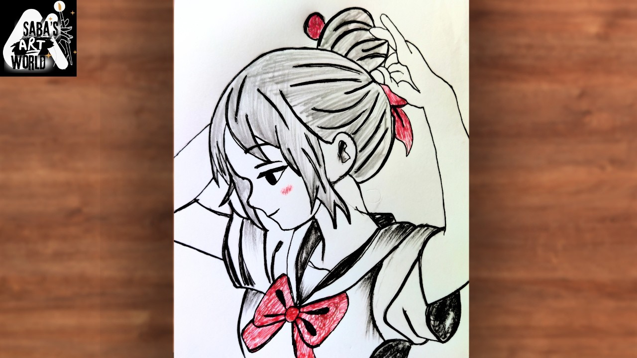 Beautiful Anime Girl Drawing | Pencil Sketch Timelapse | Easy Anime Art Tutorial