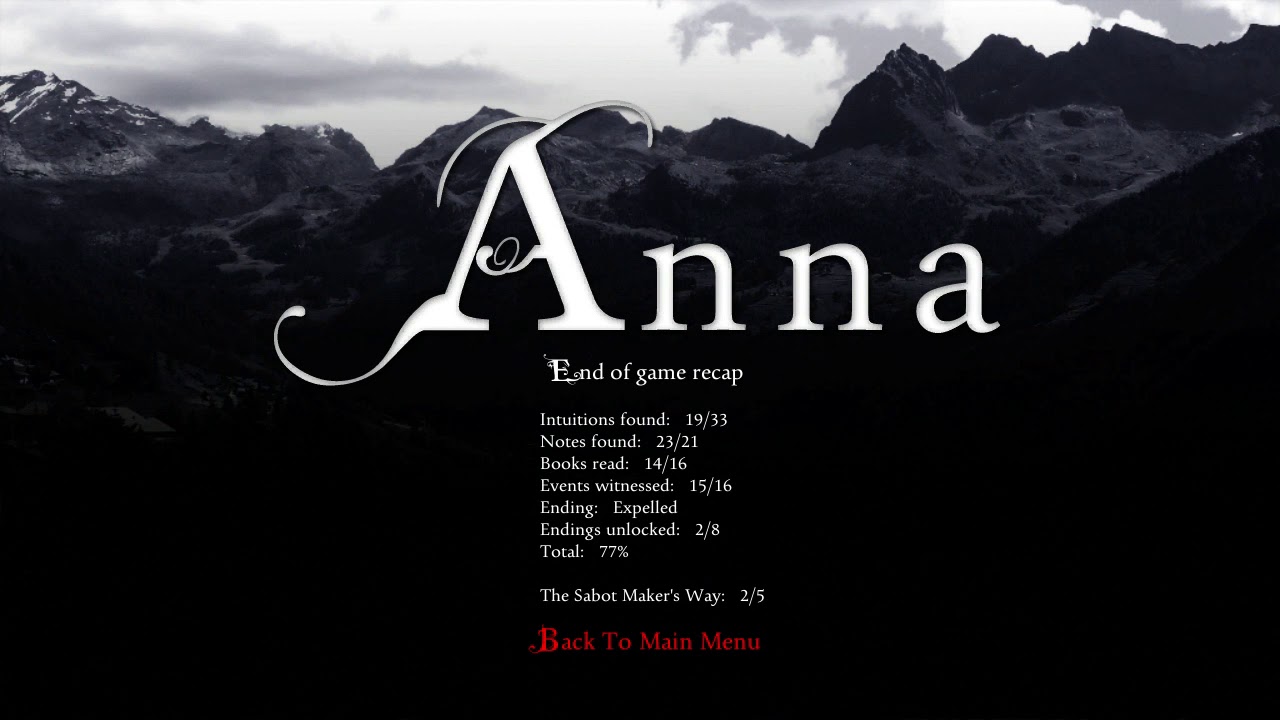Anna: Extended Edition - PS3 - Extra Endings and Trophies