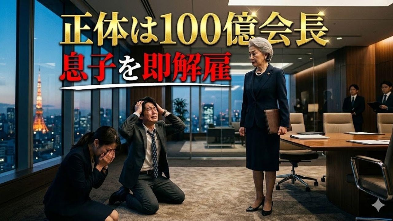 「清掃員は帰れ」蔑んだ嫁と息子。正体は年商100億の会長だった私の逆襲