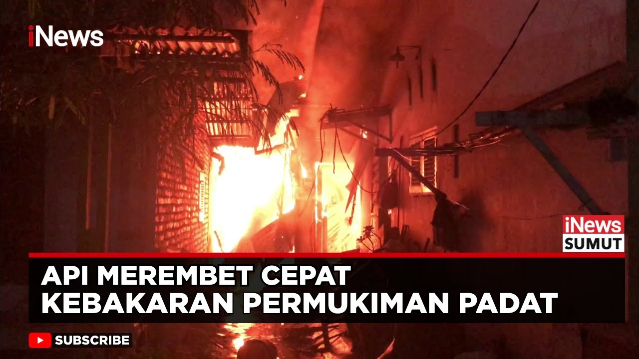 Empat Rumah di Kawasan Padat Penduduk Kota Medan Ludes Terbakar | iNews Sumut
