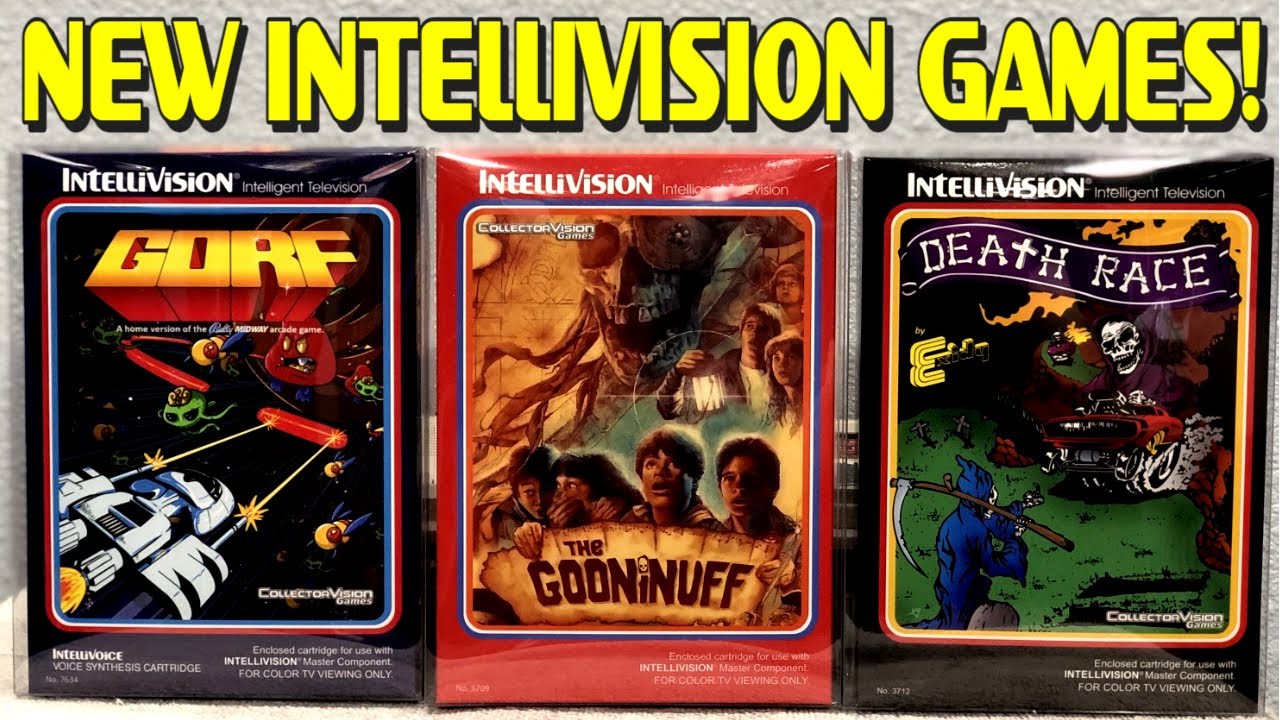 New Intellivision Games:   Goonies, Gorf and Death Race!