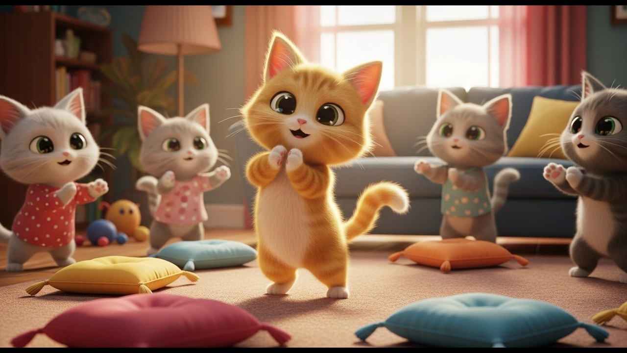 Hide and Seek Kitten Kiki Around Couch 🐱 | Kids Song & Nursery Rhymes