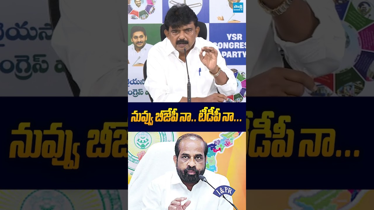 నువ్వు బీజేపీ నా   టీడీపీ నా #ministersatyakumar #chandrababu #ytshorts #perninani #sakshitvlive