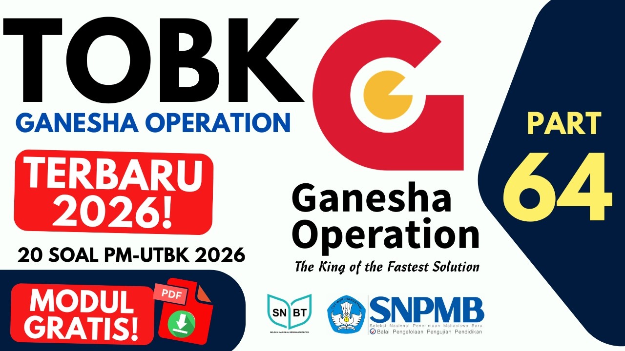 20 Soal PM Penalaran Matematika UTBK SNBT 2026 | TOBK GO Ganesha Operation Part 64