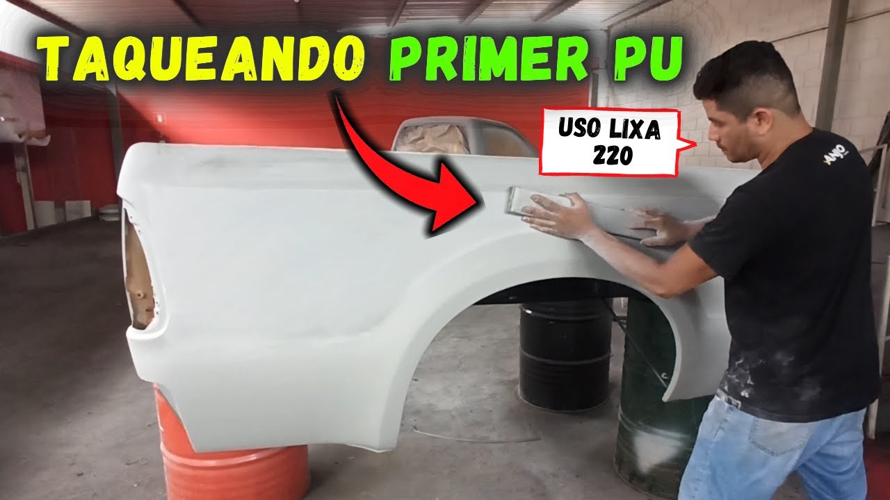 NEM ACREDITO | Taqueamento do primer pu na lateral da F-250 um verdadeiro passo a passo completo