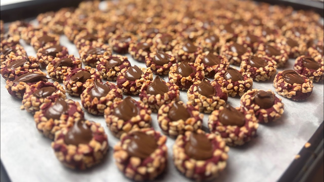 Resepi Mudah Red Velvet Button Cookies