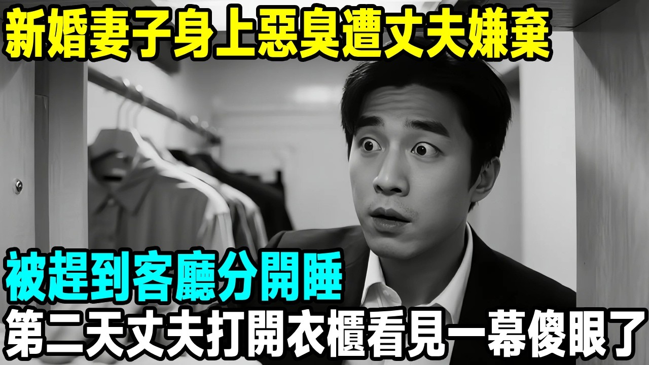 新婚妻子身上惡臭遭丈夫嫌棄，被趕到客廳分開睡，第二天丈夫打開衣櫃看見一幕傻眼了...【晚間故事】#原創 #懸疑故事 #故事分享