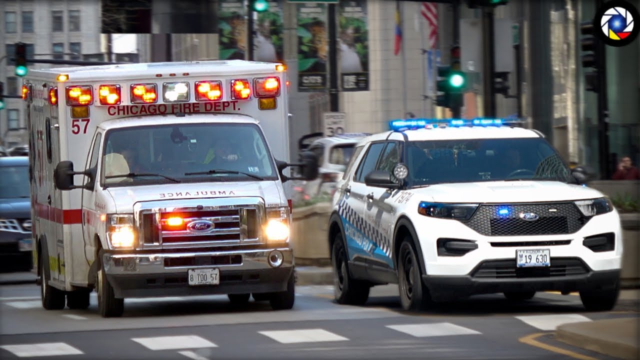 Chicago Police and Ambulance Emergency Response