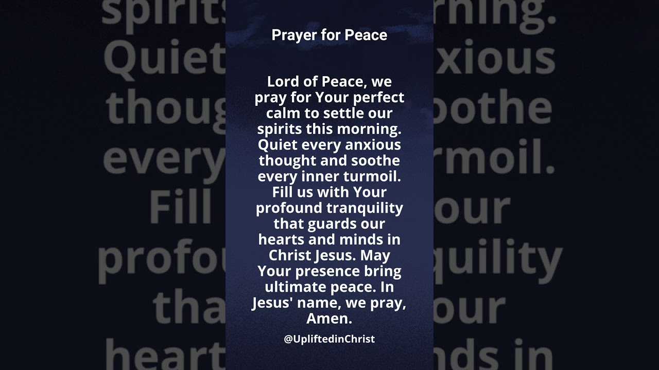 Prayer for Peace | Overcoming Inner Turmoil 🌊 #innercalm  #peacefulheart