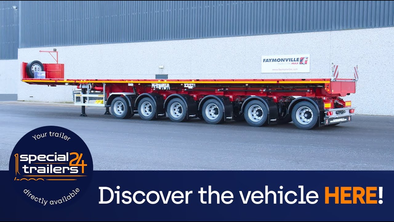 Faymonville - TeleMAX extendable flatbed with 6 axles and 27.2m extension length