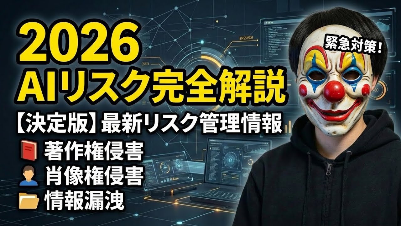 【2026年最新】AIのリスクに関して、著作権・肖像権・情報漏洩の観点で、対処法を解説！