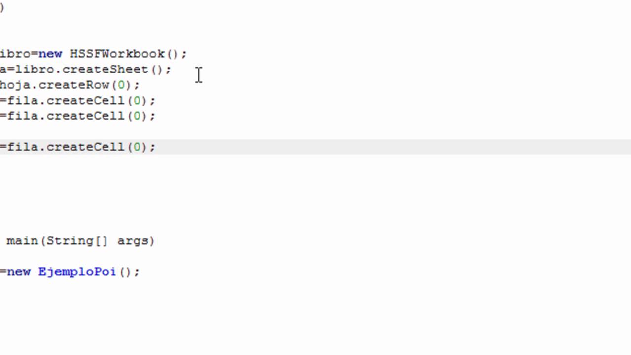 Creando Excel con java y apache poi