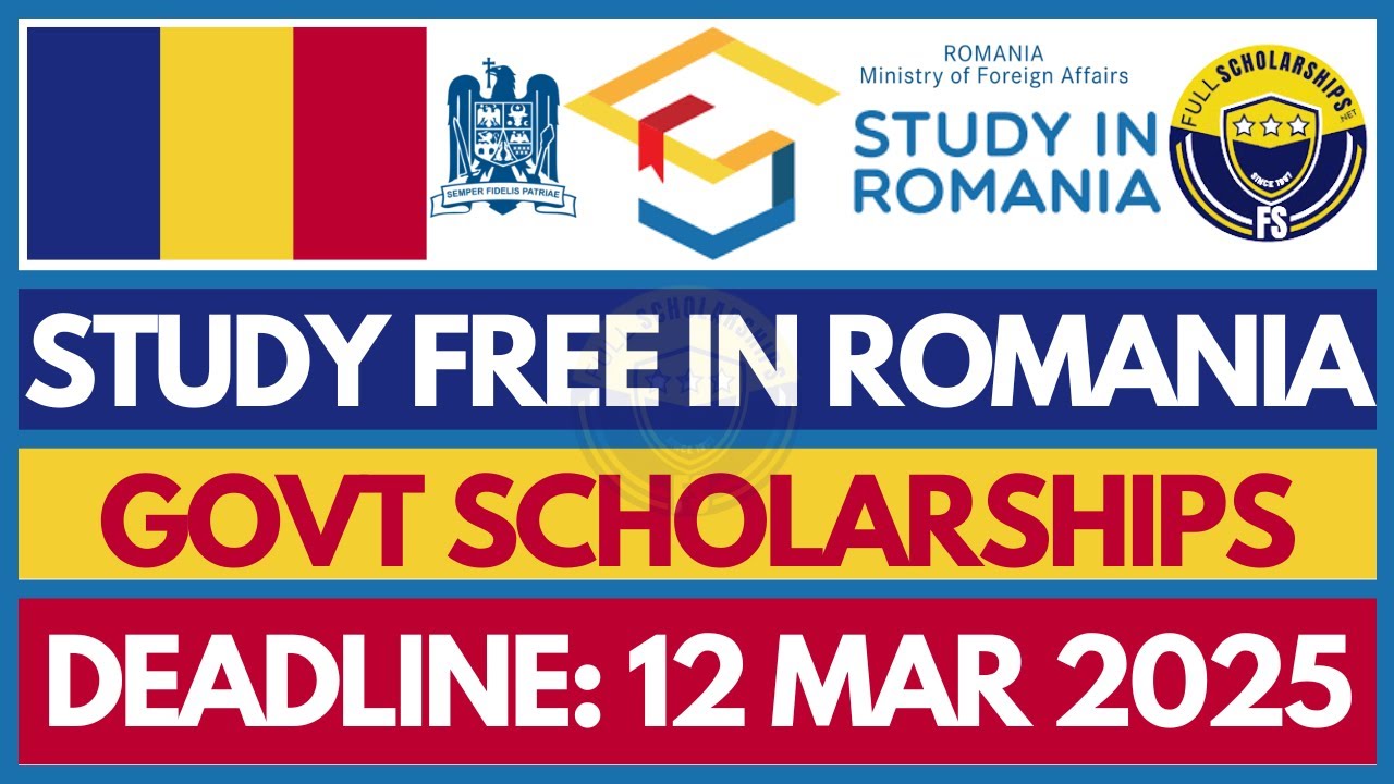 Fully Funded Romania Government Scholarships 2025 Bachelors, Masters ,Phd No IELTS & Application Fee