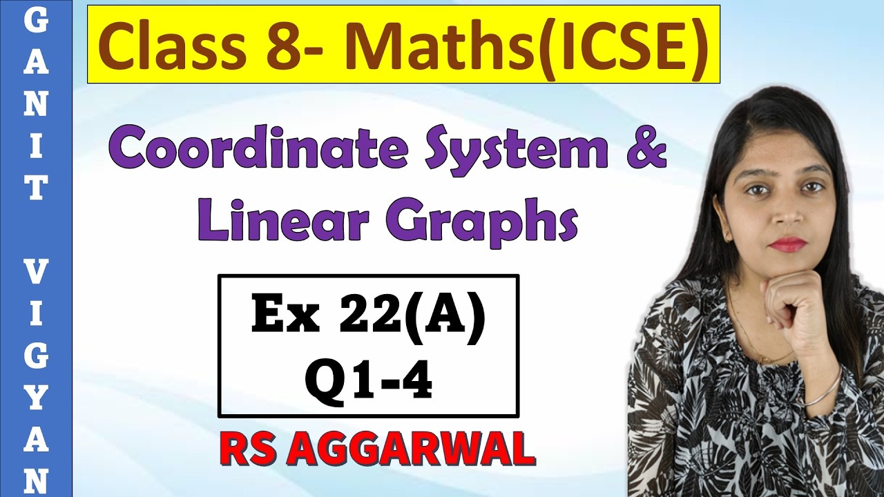 Coordinate System & Linear Graphs | ICSE class 8 Maths | Chapter 22 | Ex 22(A) | Q 1-4 | RS Aggarwal