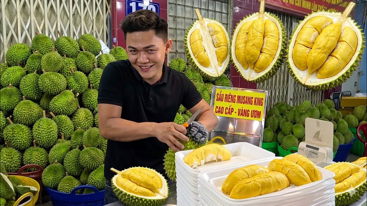 🟢Cận cảnh Sầu riêng Musang king một trái bé xíu nữa triệu đồng