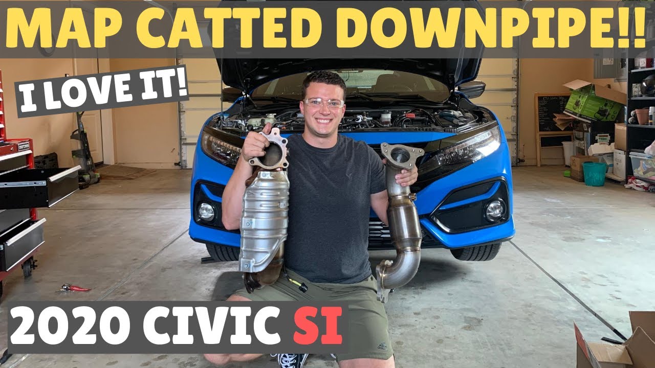 Установка даунпайпа MAPerformance и первые впечатления | Civic Si 10-го поколения