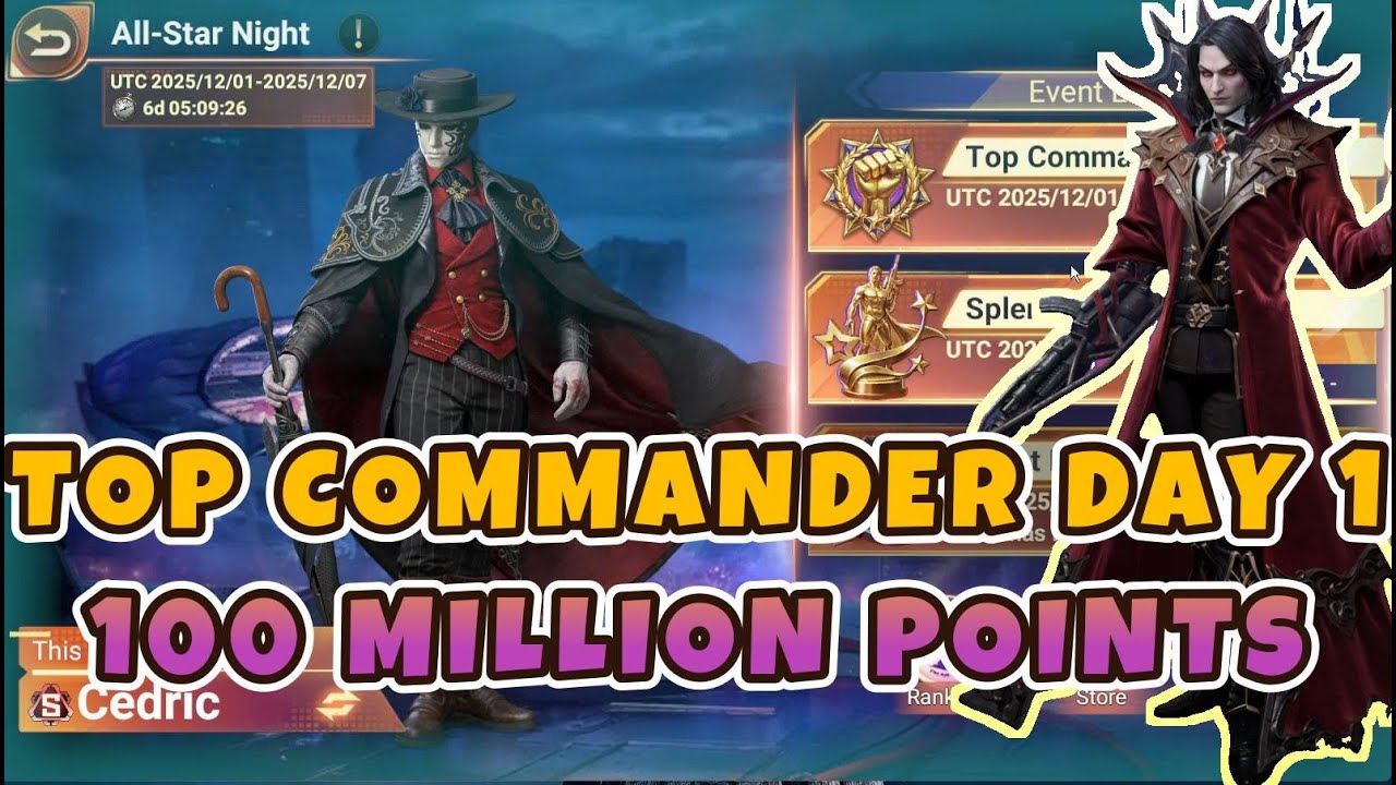 Top Commander Day 1 - 100 million Points on Ranged TC