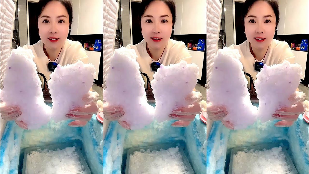 ASMR FREEZER FROST EATING & WHITE ICE EATING