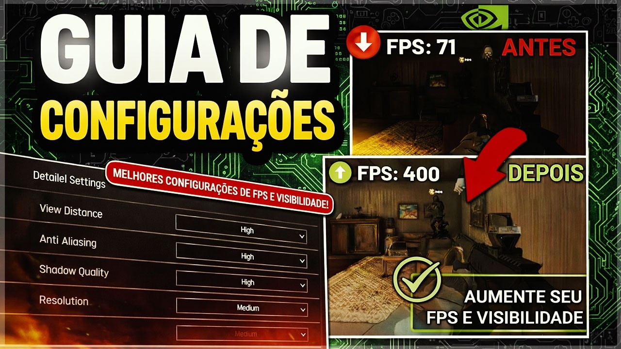 CONFIGURAÇÃO DE VIDEO SECRETA PARA AUMENTAR O FPS NO ARENA BREAKOUT E OUTROS JOGOS EM 2026