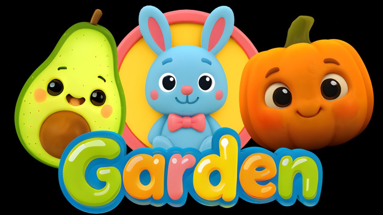 Calm Bunny Garden 🌱 Dancing Veggies | Baby Sensory Animation