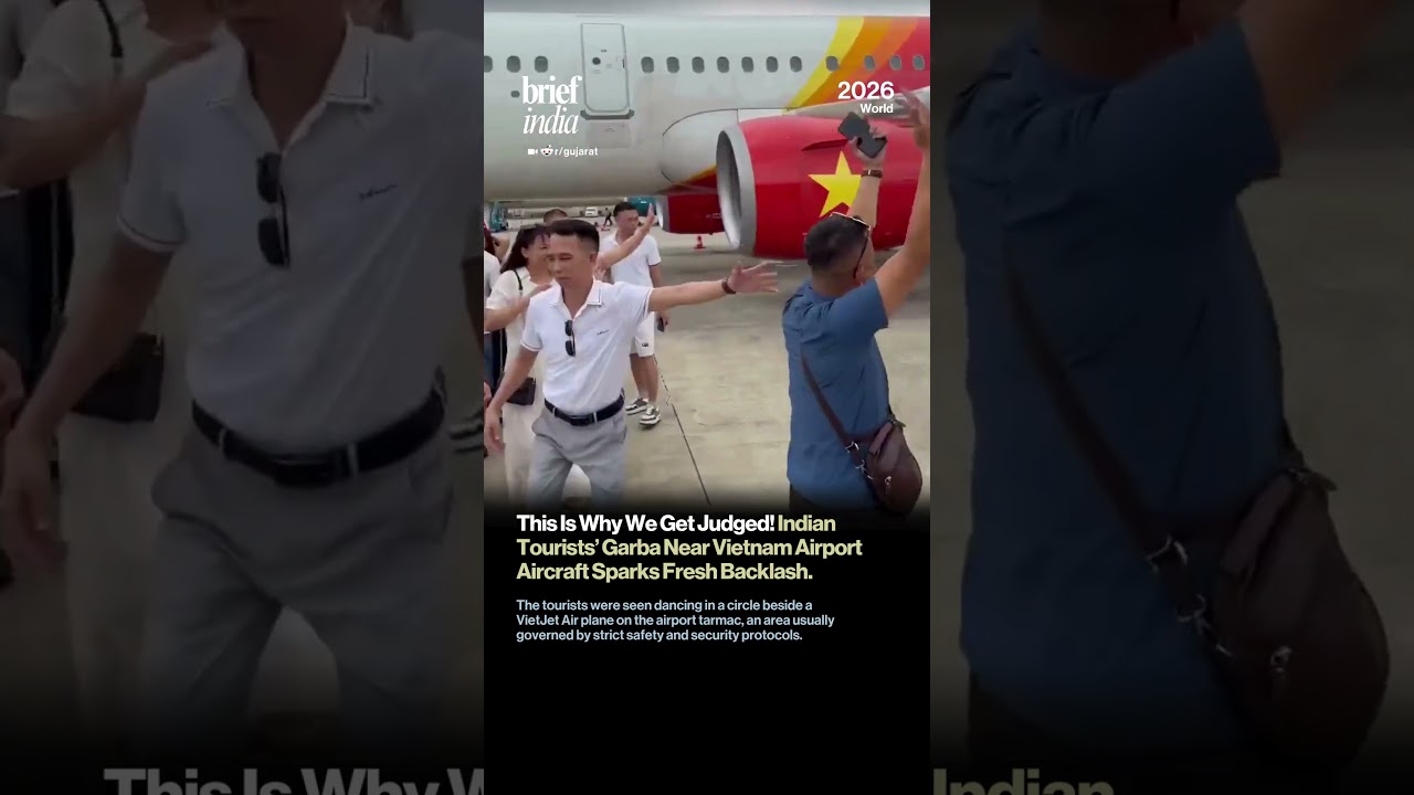 Indian Tourists&rsquo; Garba Near Vietnam Airport Aircraft Sparks Online Backlash.