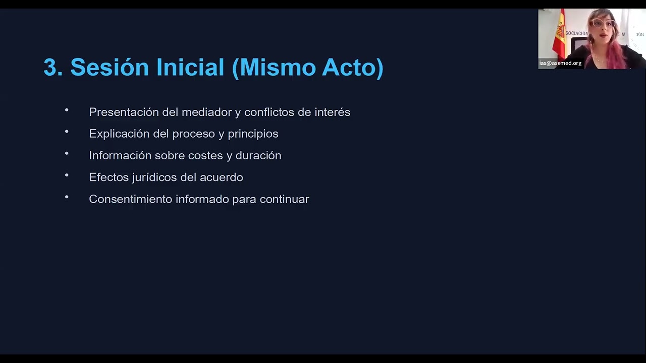 WEBINAR: HERRAMIENTAS DE GESTIÓN DEL PROCEDIMIENTO DE MEDIACIÓN, por Irene Aguilar Sánchez.