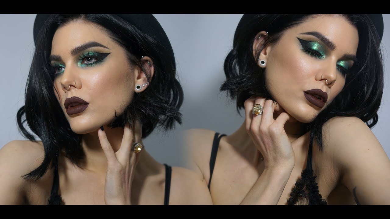 Metallic Green Smokey Eyes With Eyeliner | Linda Hallberg Tutorials