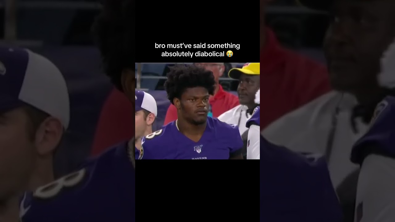 Need to know what he said 💀 #nfl #lamarjackson #ravens