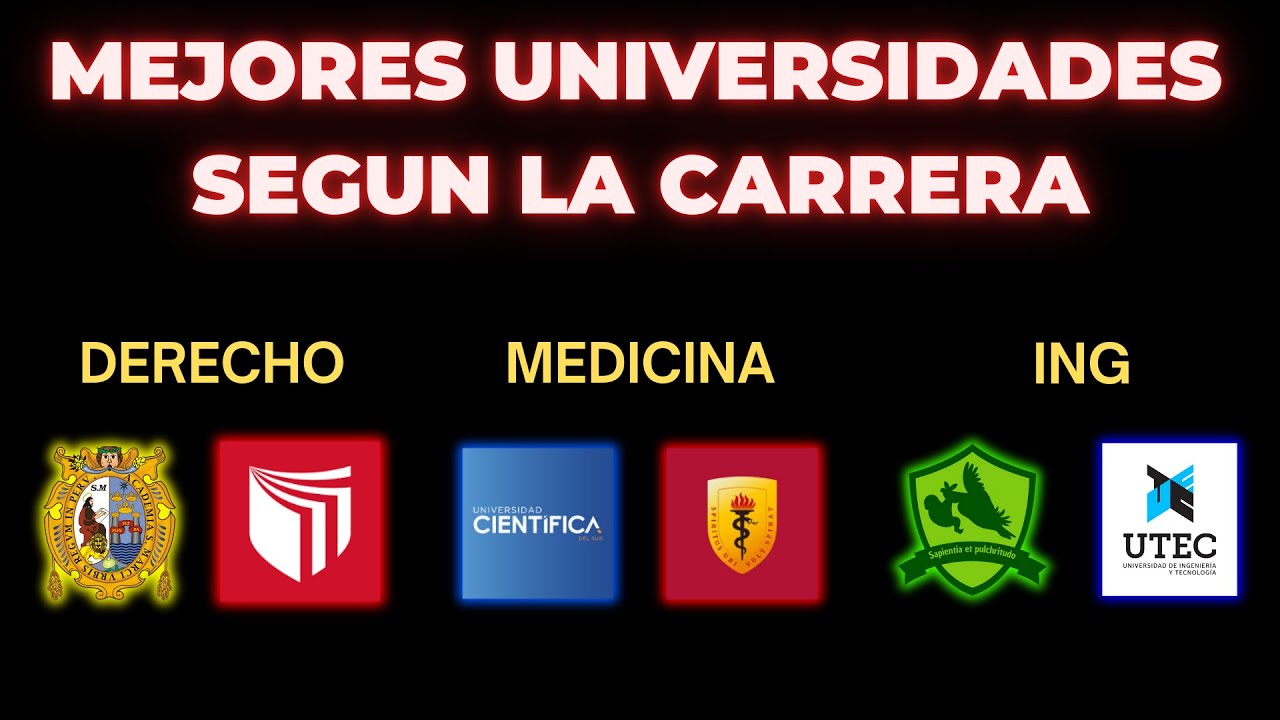 Las MEJORES UNIVERSIDADES según la CARRERA