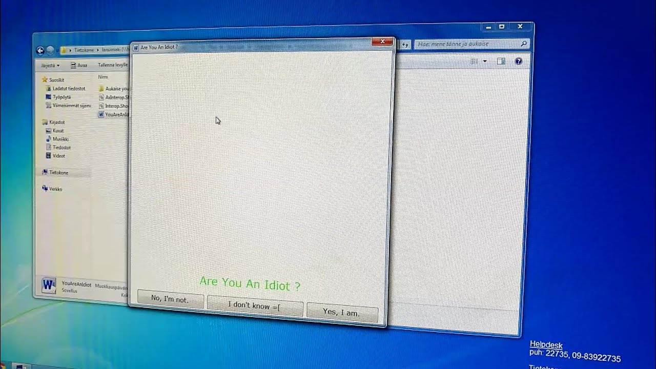 Idiot Virus on a School Computer #3