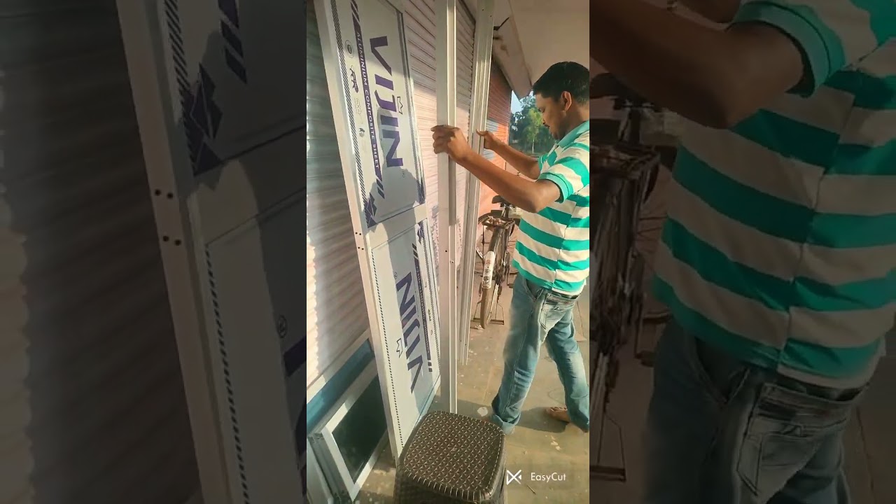 Alluminium door work finting