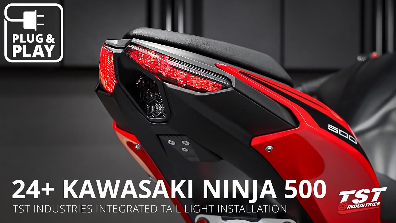 How to Install TST LED Integrated Tail Light on 2024+ Kawasaki Ninja 500 / Z500 by TST Industries