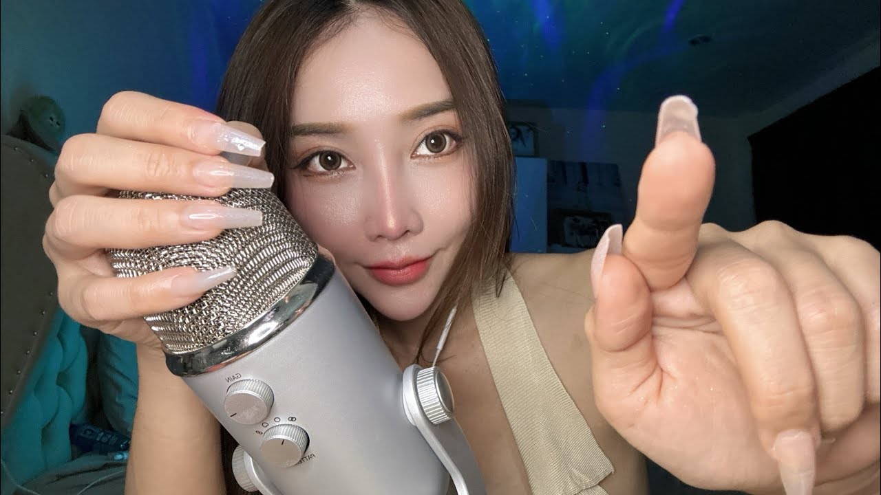 ASMR เสียงปาก(Mouth sound) เล่นหน้าจอ  เกาไมค์ฟังยาวๆฟินๆ หลับ100%