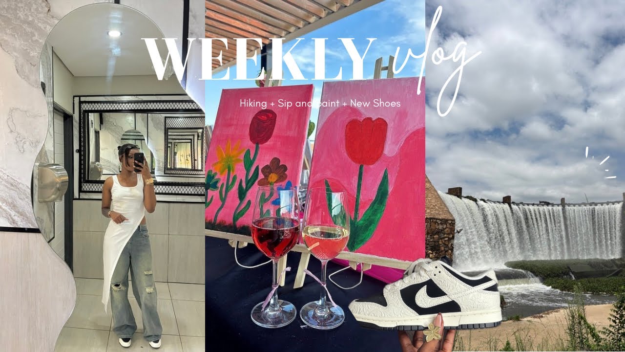 VLOG : I went hiking + sip and paint + I bought new shoes & few days indoor 